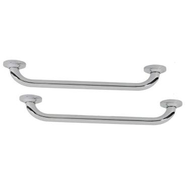 Imagem de Barra Alça Apoio 30cm Inox Kit 2 Uni Anti Queda Idoso Gestante Pcd Cadiernate Suporte Evita Acidente