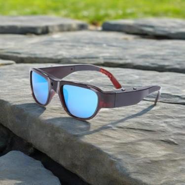 Imagem de Óculos de sol OhO com gravação de vídeo HD 1080p e câmera fotográfica de 16MP, ideais para aventuras, esportes e uso diário (memória de 32 GB incluída).