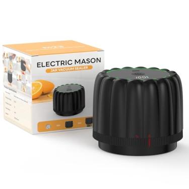 Imagem de Bunyta Kit de selador a vácuo elétrico com tampas de boca larga e regular – Potes de vidro com motor aprimorado para armazenamento de alimentos