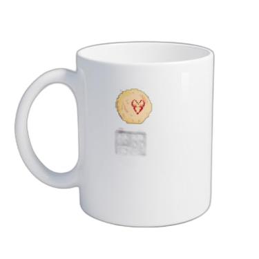 Imagem de Caneca Xícara de Café Porcelana 300ml com Ilustração de Menina e Chapéu de Natal