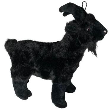 Imagem de Bode Cabra Pelúcia Realista 30cm Decoração Envio Imediato Cor: Preto -