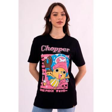 Imagem de Camiseta One Piece Chopper Alegre - Piticas, 14, Preto, Menino