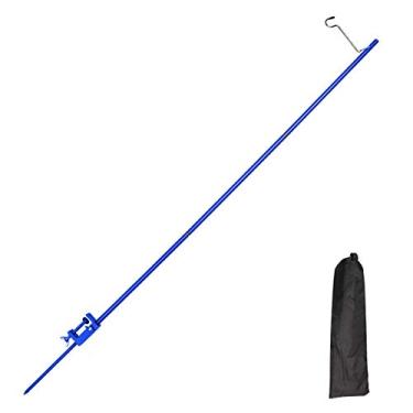 Imagem de Suporte para lâmpada de camping com altura ajustável e removível acessório liga leve portátil dobrável sacola armazenamento tubo espesso sólido fácil instalar desmontar transportar