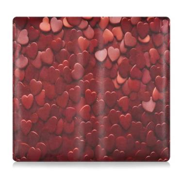 Imagem de CEBUGI Porta-luvas e porta-luvas de dia dos namorados com corações para registro de carro e seguro para organizador de documentos, 12,5 cm x 24 cm