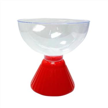 Imagem de Taça de Acrílico Para Sobremesa Petiscos Drink Decoração de Festa 1 Litro (Vermelho)