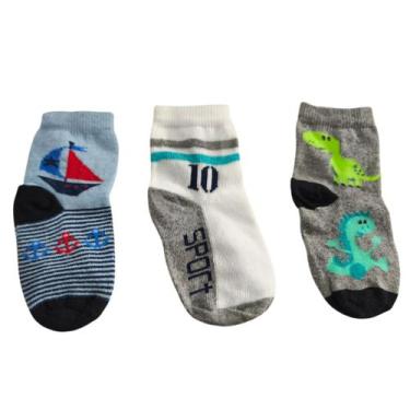 Imagem de Kit 3 pares meia meninos derby algodão antialergico 1499002, 21 A 24, 