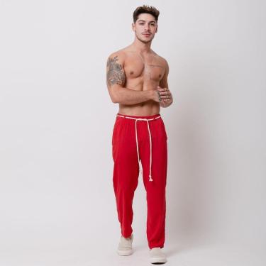 Imagem de Calça Viscolinho Pantacourt Vermelho Santo Luxo-Masculino