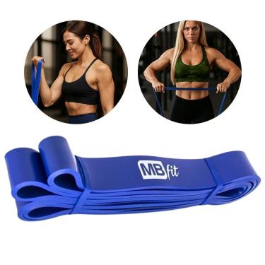 Imagem de Superband Tensão Forte Iniciante Barra Fixa Borracha Azul Treinamento Exercicio Academia Extra Forte-Unissex