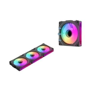 Imagem de Ventoinha Silenciosa PWM ARGB De 12cm Com Controle PWM 5V 3Pin 4Pin Pa