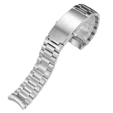Imagem de hengfento2 Pulseira de relógio de substituição para Omega Seamaster Planet Ocean aço inoxidável, Prata, 20mm, 20 mm/22 mm