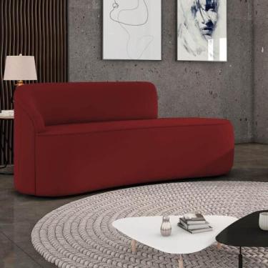 Imagem de Sofá 2 Lugares Orgânico 140 Cm Morgan Veludo Marsala - D'Rossi