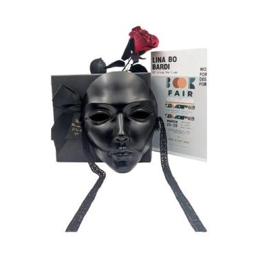 Imagem de Máscara De Dança Hip-Hop Preta Branca Prata Máscara De Halloween Fanta