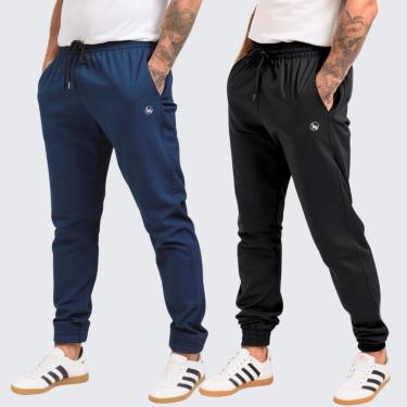 Imagem de Kit 2 Calças Jogger Masculina DZ Esportiva Tactel com Elastano  Casual-Masculino
