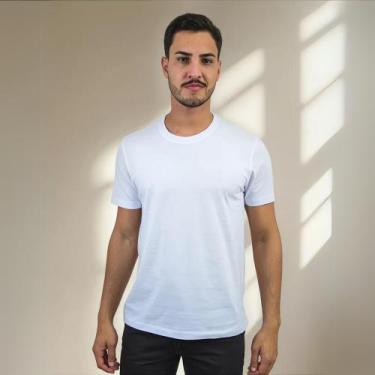 Imagem de Camiseta Masculina Ora 100 Algodão Atacado - OPN Colors, Branco, M