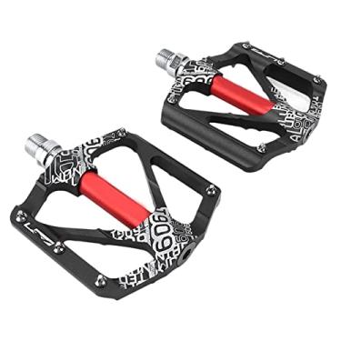 Imagem de aqxreight 2 Peças Pedal de Bicicleta de Montanha Pedal de Rolamento de Liga de Alumínio Ultra Leve Palin Antiderrapante Vermelho Afrouxado Anti Fácil Inoxidável Anti para Ajuste de Bicicleta Com