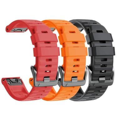 Imagem de BDNJN Pulseiras de relógio Fenix 8X de 26 mm para Fenix 6X Pro/Fenix 5X/Fenix 5X Plus/Fenix 7X/Fenix 3/HR/Tactix/Descent MK1/D2 Delta PX/D2 Charlie 3 peças, One Size, Ágata