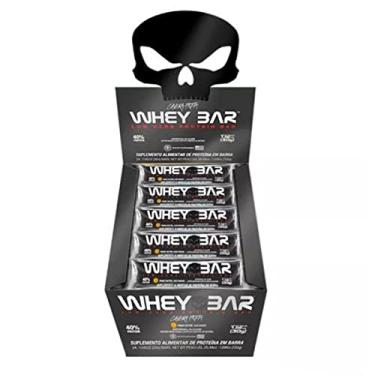 Imagem de Display Whey Bar Low Carb (24 Unidades - 30G) - Sabor Amendoim, Black Skull
