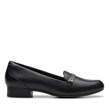 Imagem de Clarks Mocassim feminino Juliet Mia, Couro preto, 8 Wide
