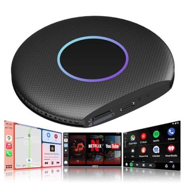 Imagem de [Android completo | 4G LTE | GPS] Magic Carplay Box, adaptador CarPlay sem fio de 4 GB + 64 GB, suporta cartão Netflix/YouTube/TF, Plug & Play, Drivechat com mais de 50 habilidades de IA, suporta