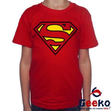 Imagem de Camiseta Infantil Superman 100% Algodão Super Homem Supergirl Super-Ho