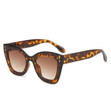 Imagem de Óculos de Sol UV400 - Olho de Gato, Lentes de Gelatina, Estampa de Leopardo, Degradê, para Homens e Mulheres, Esportivos, ao Ar Livre, Corrida e Ciclismo, 03