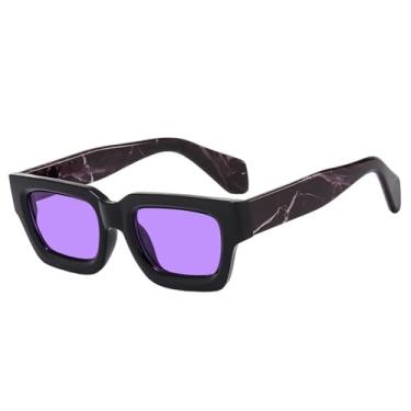 Imagem de Óculos de Sol Pequenos com Lentes Degradê em Cores Doces, Proteção UV400, para Esportes ao Ar Livre, Corrida e Ciclismo, Estampa Floral Roxa