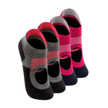 Imagem de Kit 4 Pares de Sapatilhas Antiderrapante Pilates Lupo 3286-002 Colorid