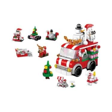 Imagem de Conjunto De Blocos De Montar De Natal 6 Em 1, Casa De Vila De Inverno,