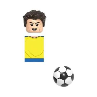 Imagem de Modelo De Brinquedo De Blocos De Construção Mini De Jogadores De Futeb
