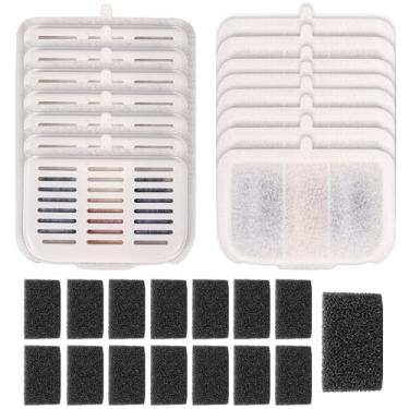 Imagem de VIKOS Products Conjunto de 15 unidades de filtro para PET-KIT serve para filtro de fonte de água sem fio EVERSWEET MAX para fonte automática de gatos de 3,105 ml/3L, filtros de substituição e filtros