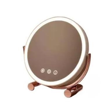Imagem de Espelho de Maquiagem Touch com LED, 3 Cores de Luz, Ajustável e Recarregável USB – Ideal para Make(Branco)