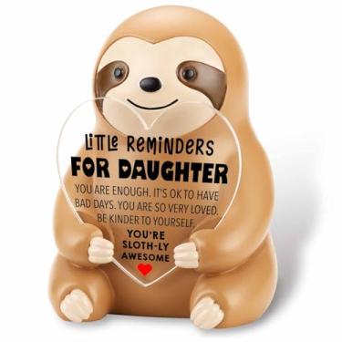 Imagem de YODOCAMP Estatueta de preguiça presente de incentivo para filha, pequenos lembretes significativos decoração de mesa da mãe ou do pai, lembrança motivacional edificante para aniversário, Natal