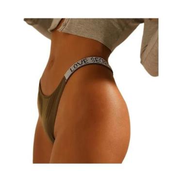 Imagem de Calcinha Sexy Feminina Com Strass E Diamantes, Tanga De Baixa Cintura 