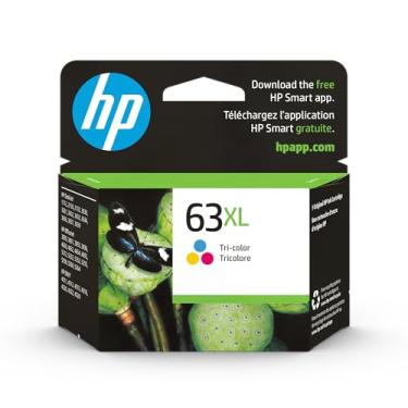 Imagem de HP Cartucho de tinta tricolor de alto rendimento 63XL | Funciona com série de impressoras: DeskJet 1112, 2130, 3630; Envy 4510, 4520; OfficeJet 3830, 4650, 5200 | Elegível para tinta instantânea |