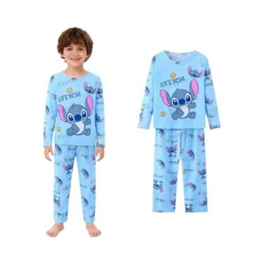 Imagem de Pijamas De Manga Longa Lilo & Stitch Para Meninas, Confortáveis E Maci