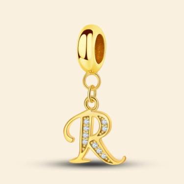 Imagem de 1 peça com letras brilhantes elegantes contas de diamante para mulheres, pulseiras, pulseiras, faça você mesmo, fabricação de joias e roupas diárias combinando para decoração feminina, 22.23*9.8mm