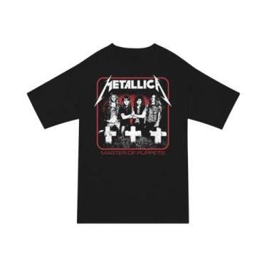 Imagem de Camiseta Unissex Metallica Master of Puppets Vintage Hip Hop Streetwea