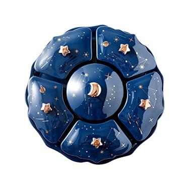 Imagem de Mesa de centro para sala de estar, bandeja de frutas secas de alta qualidade com tampa bandeja giratória para lanche para armazenamento doméstico