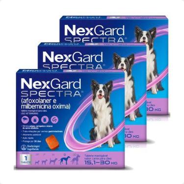 Imagem de 3 Nexgard Spectra Caes De 15,1 A 30kg - Envio Imediato - Boehringer In