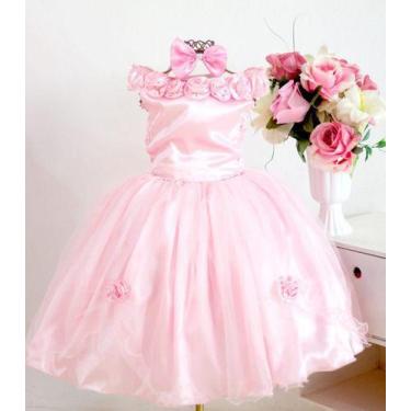 Imagem de Vestido Bela E A Fera Princesa Luxo Infantil E Coroa E Luvas - Pingo D