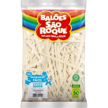 Imagem de Balão Canudo 260SR Transparente Pacote com 50 Unidades - Sao Roque