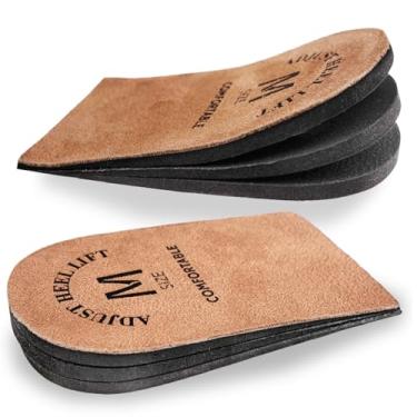 Imagem de Elevadores de calcanhar feminino - Elevadores de sapatos femininos - Almofadas no calcanhar e palmilhas para alívio da dor no calcanhar - Elevador de calcanhar ajustável - 2 peças (M)