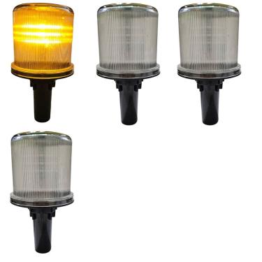 Imagem de Sinalizador Viario Solar Kit 4 Uni Estrada Rodovia Cone Emergencia Rua Alerta Obra