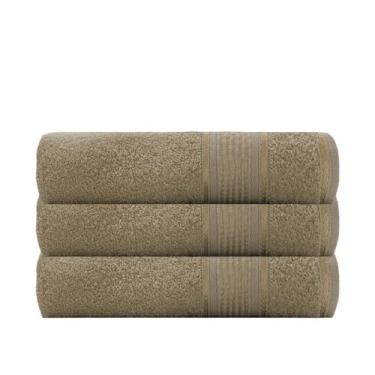 Imagem de Kit 3 Toalhas De Banho Extra Macia Algodão 130x68 Appel Cor:Madeira, M