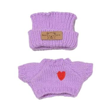 Imagem de Roupas Para Boneca Labubu De 17cm, Conjunto De Suéter E Mochila Luxuos