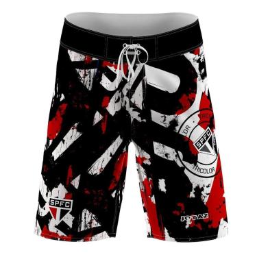 Imagem de Bermuda | Short do São Paulo SPFC Efect Tricolor Tactel Elastano Oficial-Masculino
