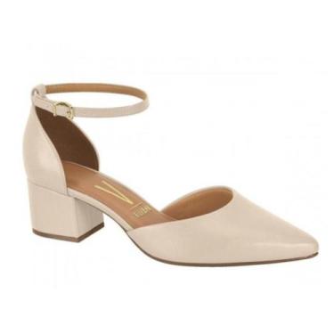 Imagem de Sapato Scarpin Vizzano Salto Baixo Feminino Bico Fino Confortável Trab