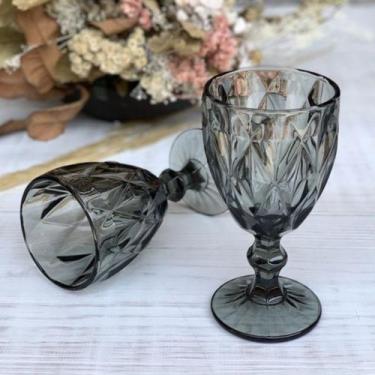 Imagem de Jogo 12 Taças Diamond Cinza Metalizado 340ML Eventos Chic - PRATICASA,
