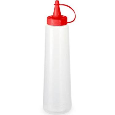 Imagem de Bisnaga para Molhos 400ml Plástica Ketchup Mostarda Maionese Tampa Ver
