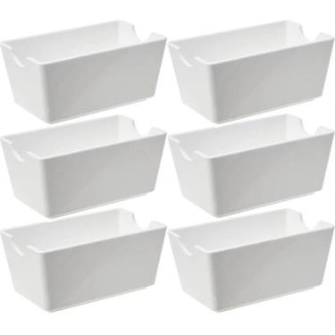 Imagem de Kit 6 Suportes para Sachês Molhos 11x6,5x5,1cm Branco Organizador Uno 